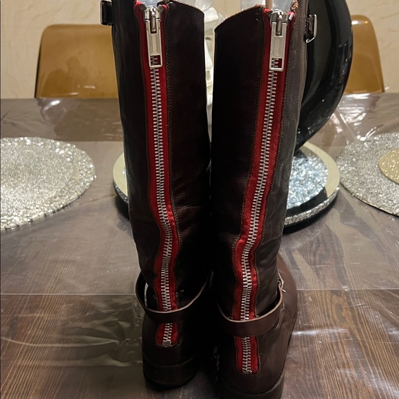 GOLDEN GOOSE Rose Bowl Boots Leather Equestrian Tall Boots BROWN Sz EU 39 - Picture 6 of 13